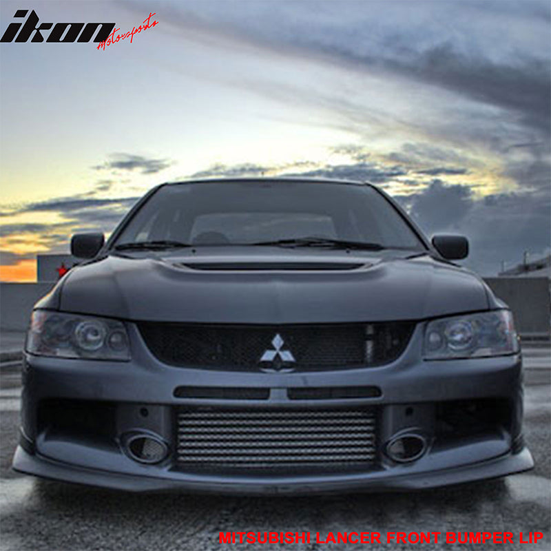 2006-2007 Mitsubishi Lancer Evo 9 IX J Style Unpaint Front Bumper Lip