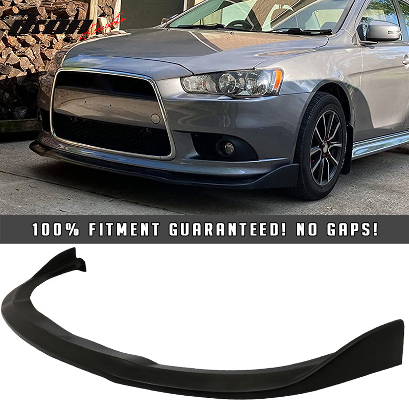 2009-2015 Mitsubishi Lancer CS Unpainted Black Front Bumper Lip PU