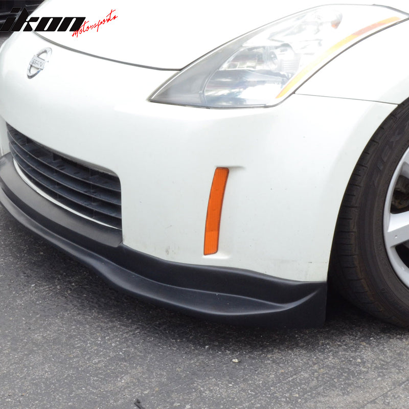 2006-2009 Nissan 350Z GT Style Unpainted Black Front Bumper Lip PU