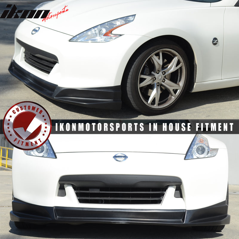 2009-2012 Nissan 370Z SL Style Unpainted Black Front Bumper Lip PU