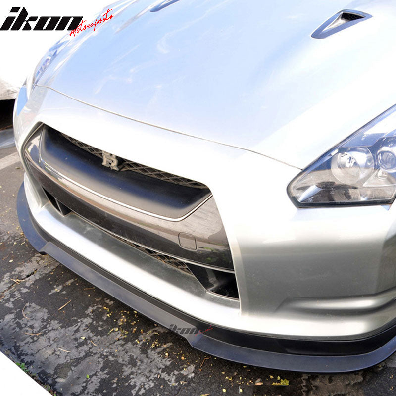 2009-2011 Nissan GT-R S Style Black Front Bumper Lip Chin Spoiler PU
