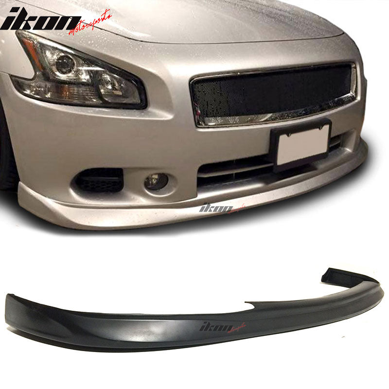 2009-2015 Nissan Maxima MDP Style Unpainted Black Front Bumper Lip PU