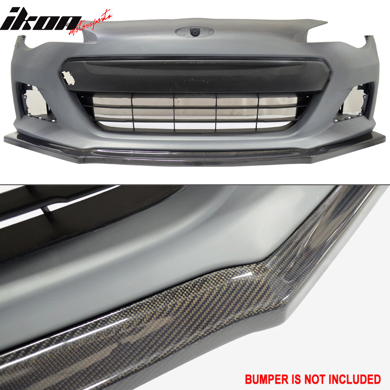 2013-2016 Subaru BRZ CS2 Style Front Bumper Lip Spoiler Carbon Fiber