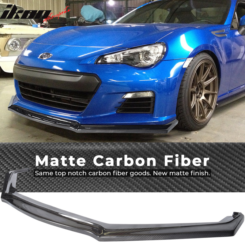 2013-2016 Subaru BRZ CS2 Style Front Bumper Lip Spoiler Carbon Fiber
