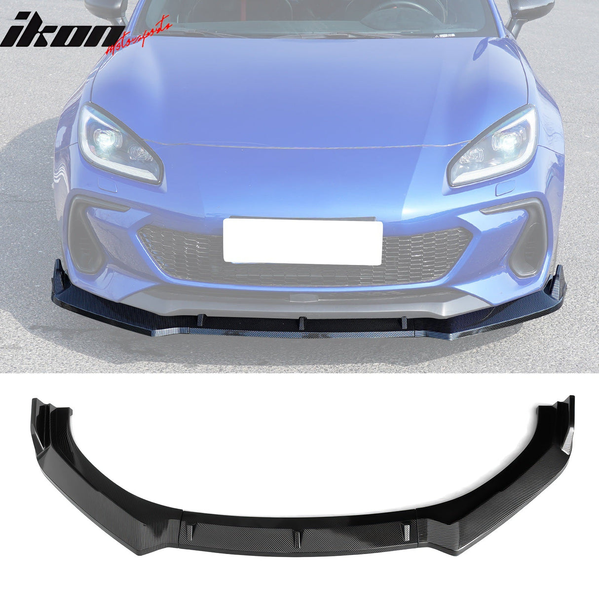 2022-2025 Subaru BRZ JDM 2 Carbon Fiber Print 3PCS Front Bumper Lip PP