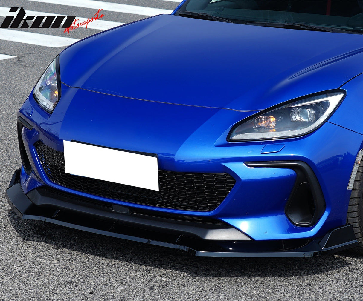 2022-2025 Subaru BRZ JDM 2 Style Gloss Black 3PCS Front Bumper Lip PP