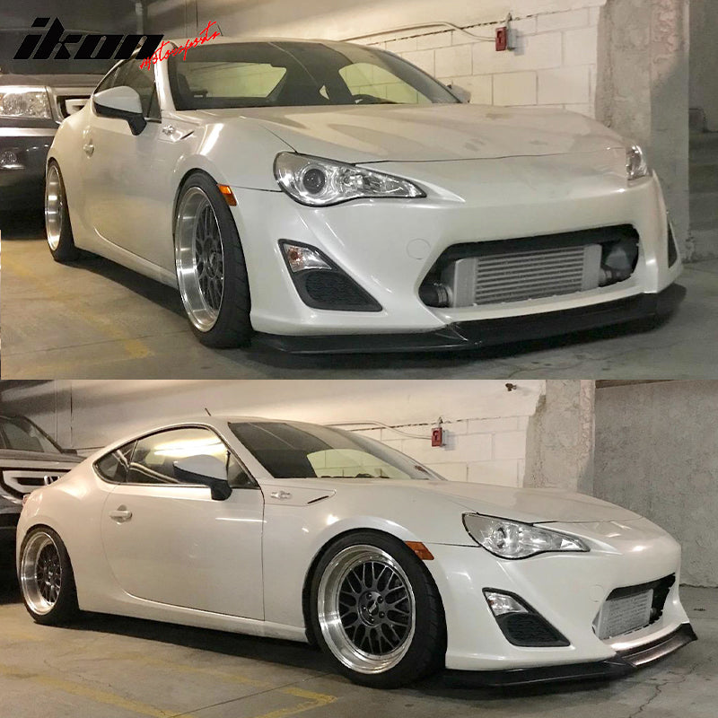 2013-2016 Scion FRS GT Style Unpainted Black Front Bumper Lip PU