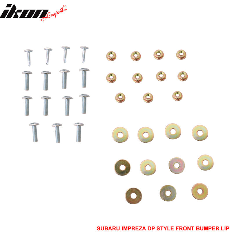 2002-2003 Subaru Impreza DP Style Unpainted Black Front Bumper Lip PU