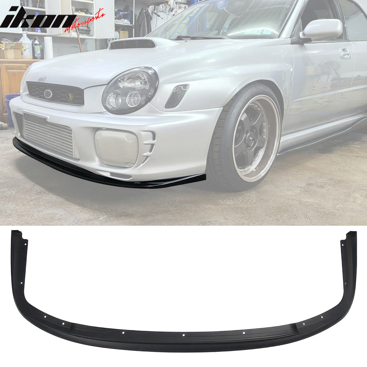 2002-2003 Subaru Impreza WRX Sedan OE Matte Black Front Bumper Lip PP