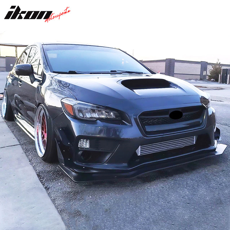 2015-2017 Subaru WRX STI IKON V6 Style Unpainted Front Bumper Lip PU