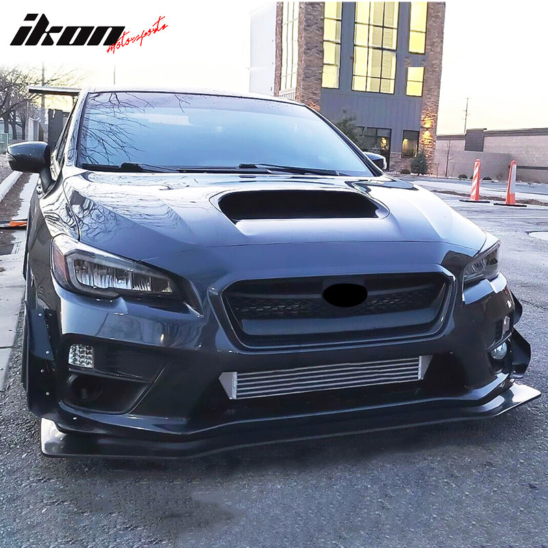 2015-2017 Subaru WRX STI IKON V6 Style Unpainted Front Bumper Lip PU