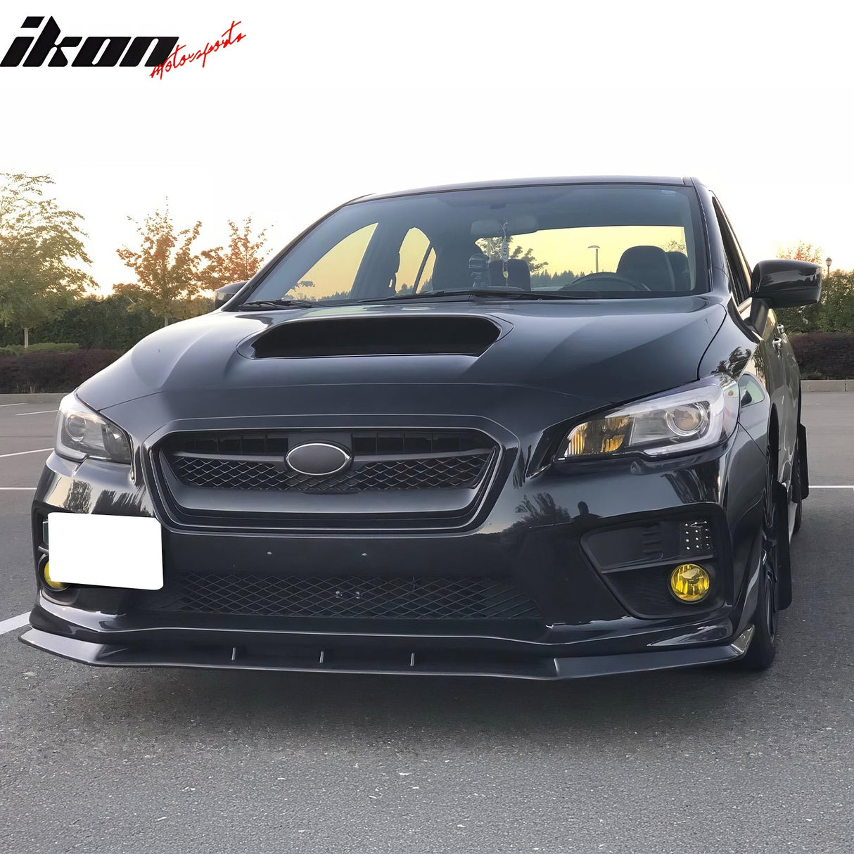 2015-2017 Subaru WRX STI MPX Style Gloss Black Front Bumper Lip PP 3PC