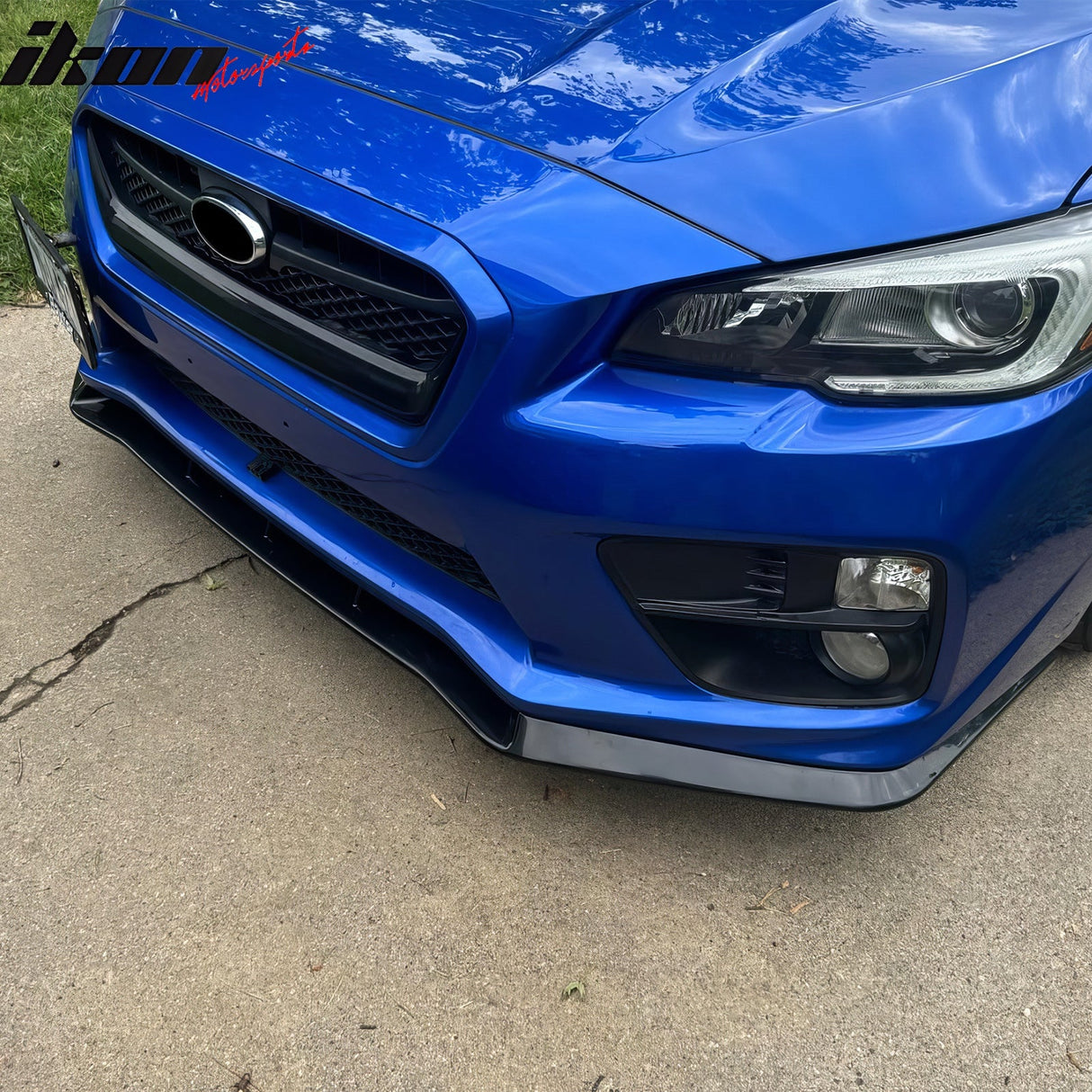 2015-2017 Subaru WRX STI MPX Style Gloss Black Front Bumper Lip PP 3PC