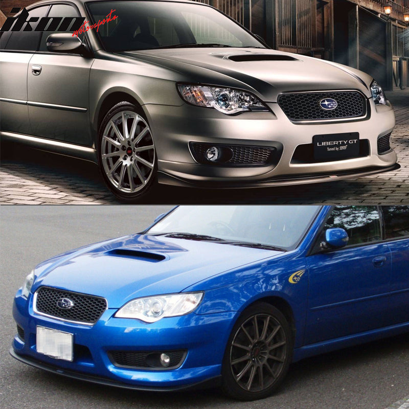 2008-2010 Subaru Legacy (JDM Bumper Only) Black Front Bumper Lip PU