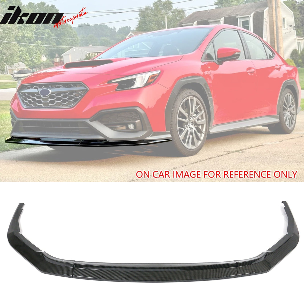 2022-2025 Subaru WRX IKON Carbon Fiber Print Front Bumper Lip PP 3PCS