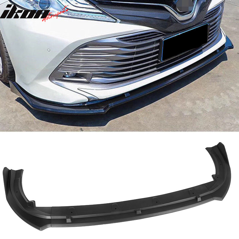 2018-2020 Toyota Camry XLE LE V2 Style Painted Front Bumper Lip PP 3PC