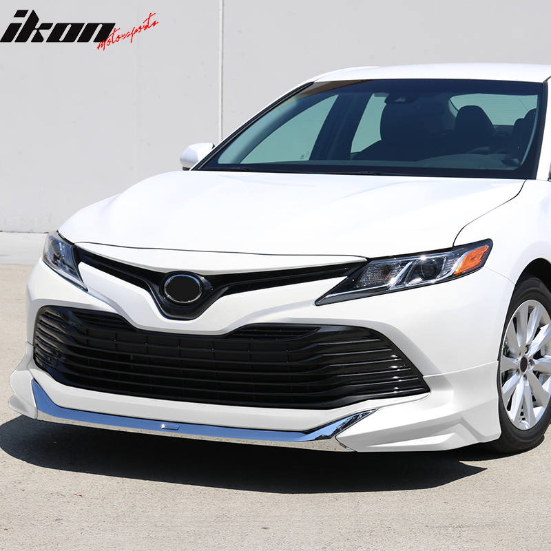 2018-2020 Toyota Camry LE MD Style Front Bumper Lip With Chrome Trim