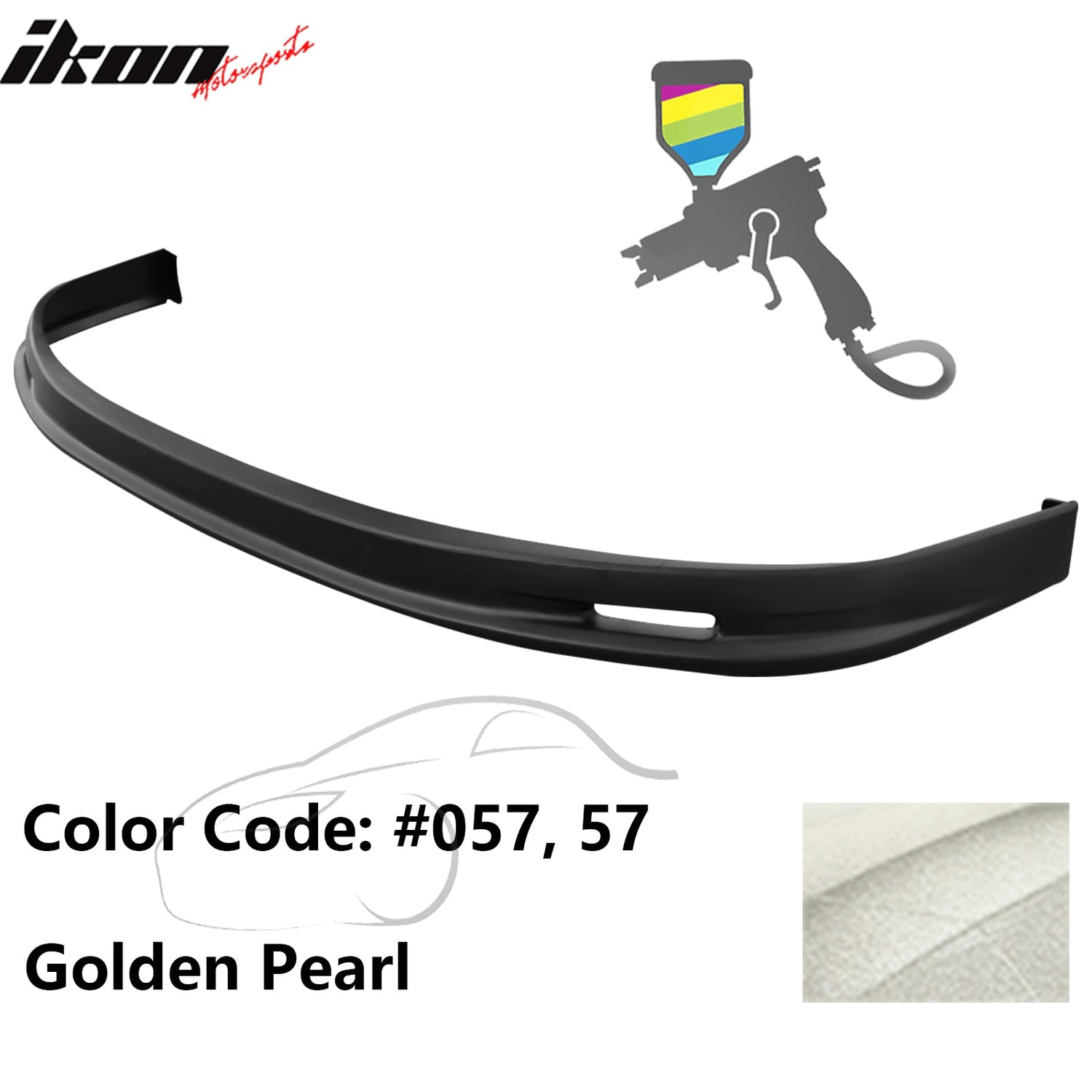 2005-2006 Toyota Corolla Sedan Mugen Style Front Bumper Lip Painted PP