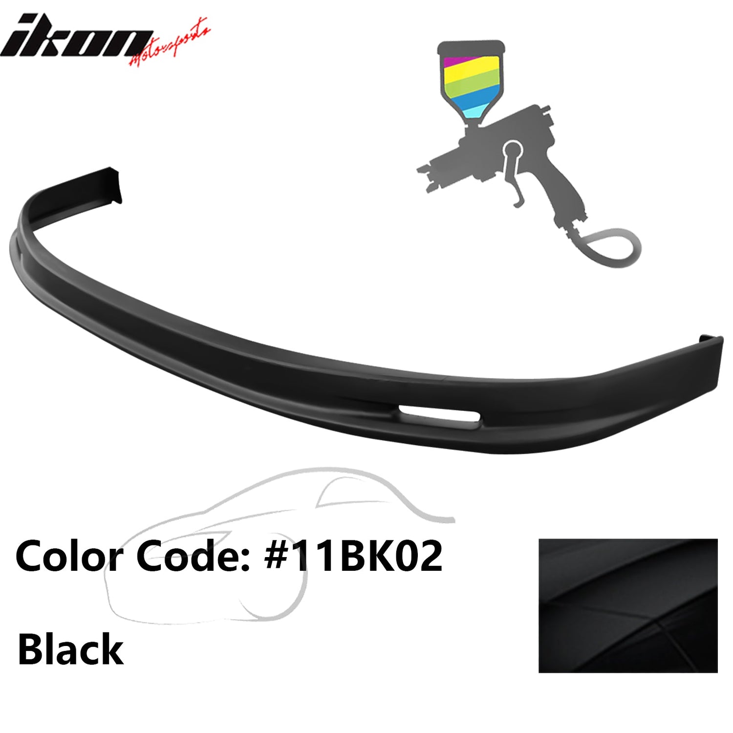 2005-2006 Toyota Corolla Sedan Mugen Style Front Bumper Lip Painted PP