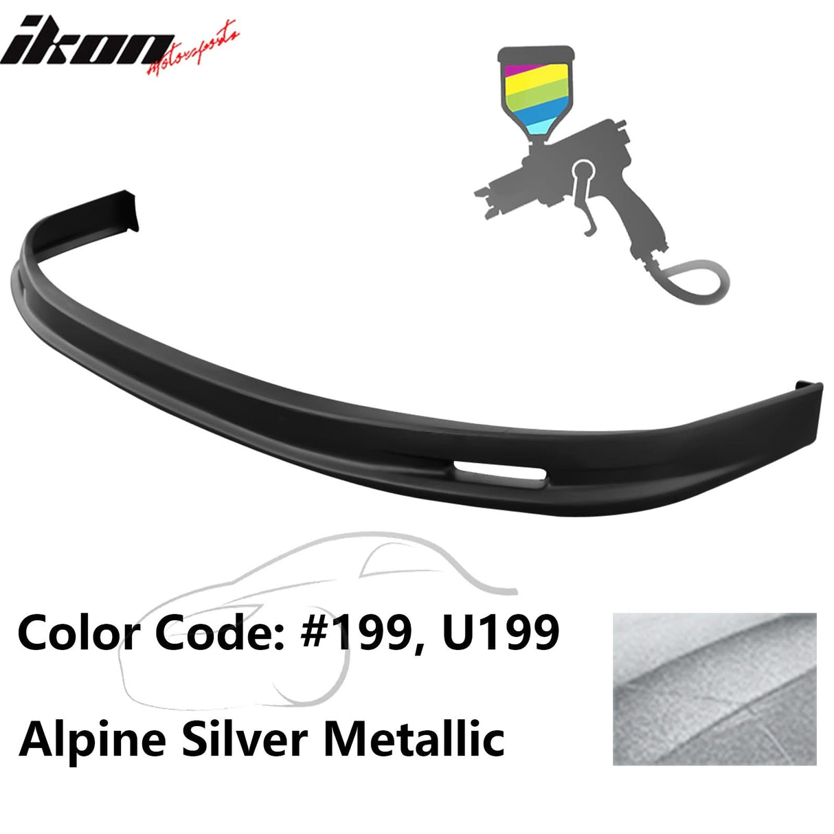 2005-2006 Toyota Corolla Sedan Mugen Style Front Bumper Lip Painted PP