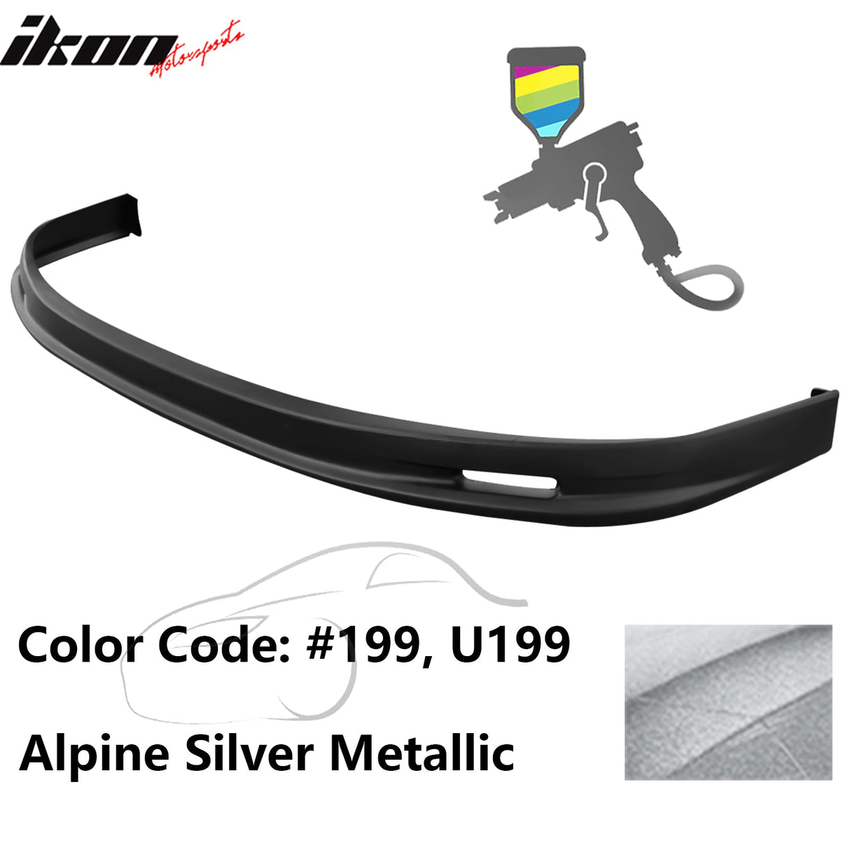 2005-2006 Toyota Corolla Sedan Mugen Style Front Bumper Lip Painted PP