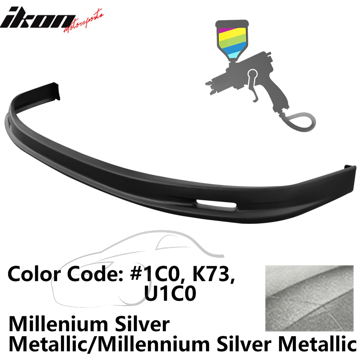 2005-2006 Toyota Corolla Sedan Mugen Style Front Bumper Lip Painted PP