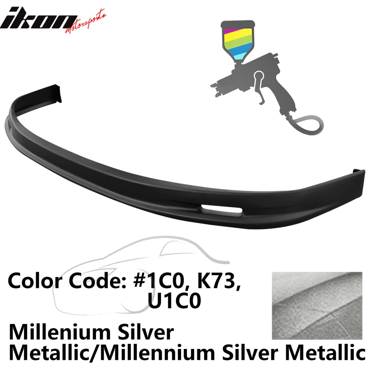 2005-2006 Toyota Corolla Sedan Mugen Style Front Bumper Lip Painted PP