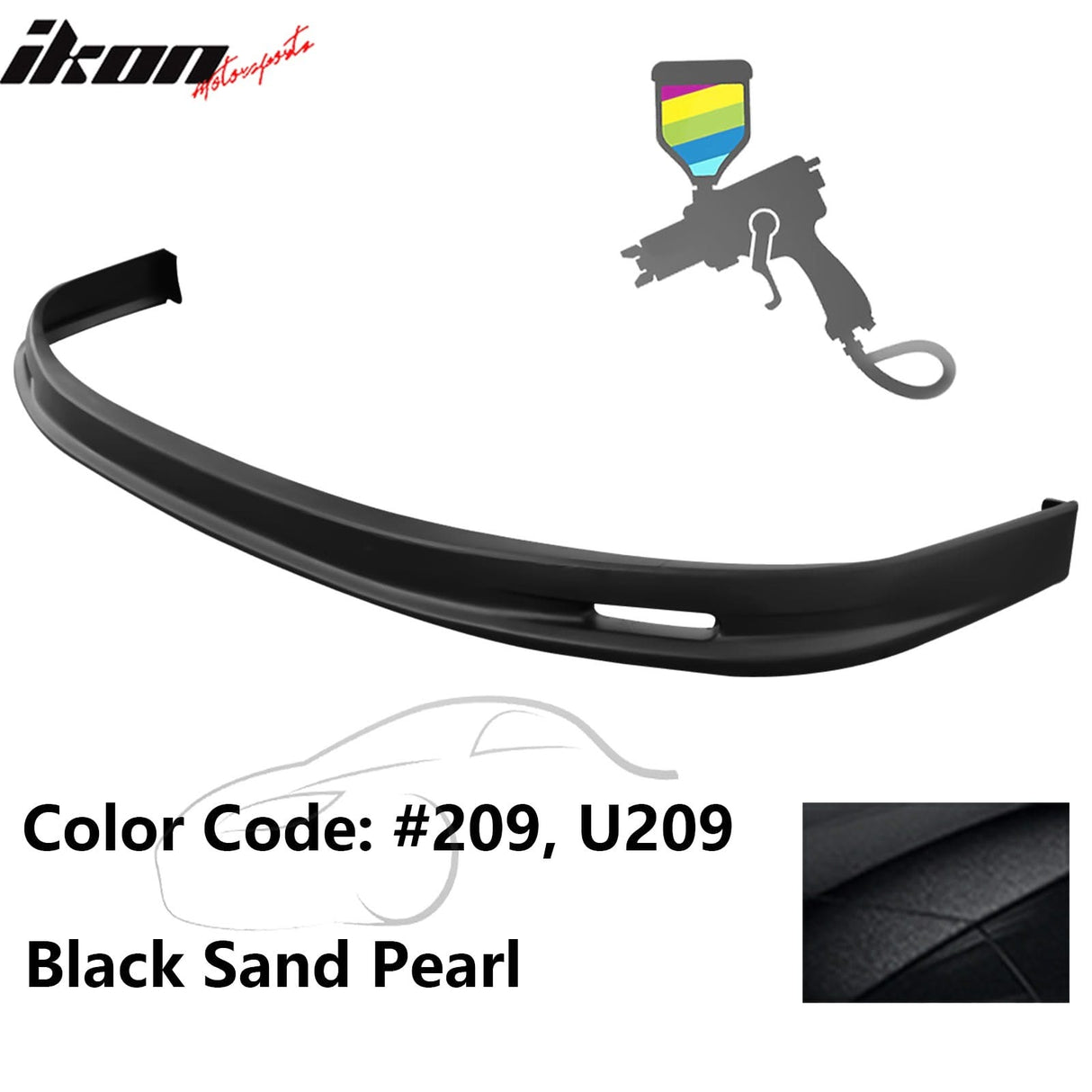 2005-2006 Toyota Corolla Sedan Mugen Style Front Bumper Lip Painted PP