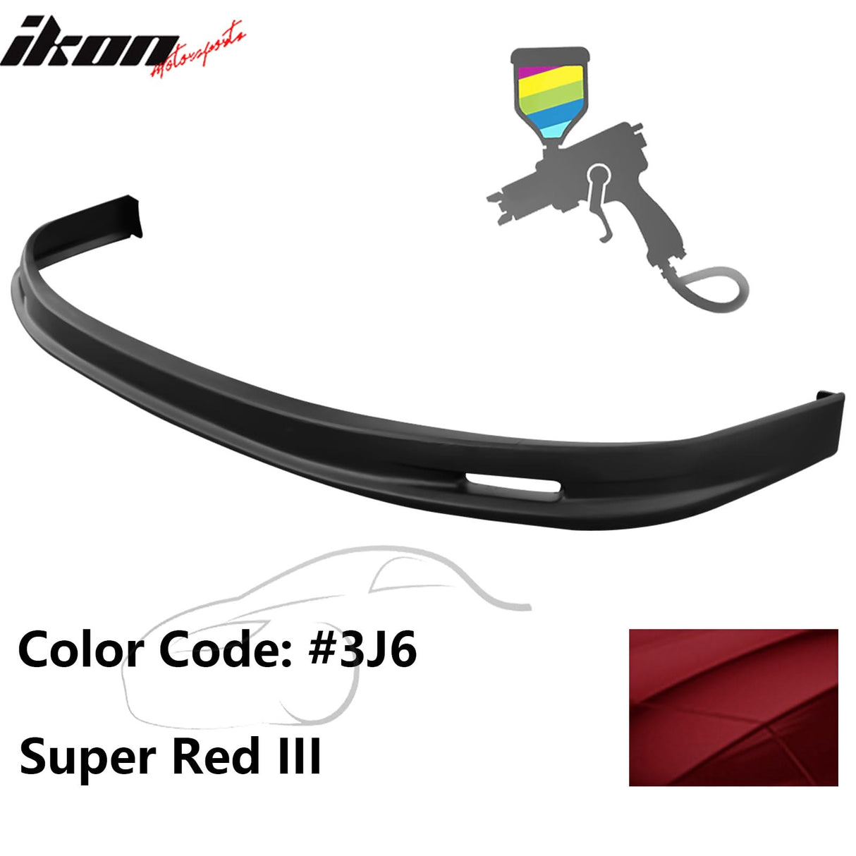 2005-2006 Toyota Corolla Sedan Mugen Style Front Bumper Lip Painted PP