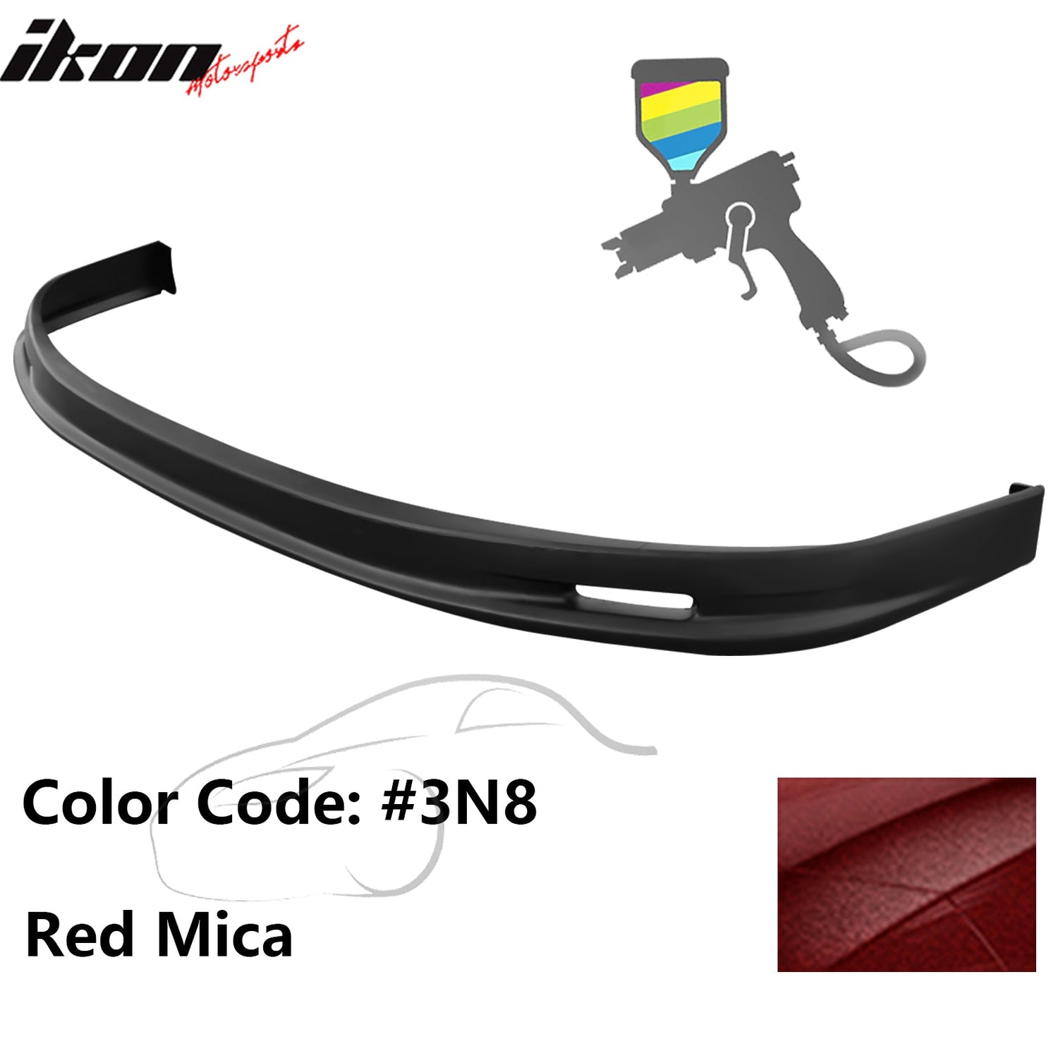 2005-2006 Toyota Corolla Sedan Mugen Style Front Bumper Lip Painted PP