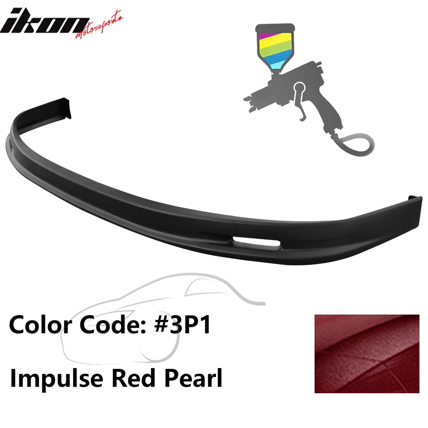 2005-2006 Toyota Corolla Sedan Mugen Style Front Bumper Lip Painted PP