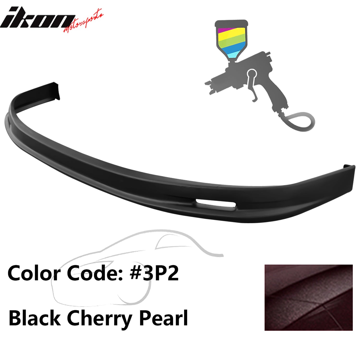 2005-2006 Toyota Corolla Sedan Mugen Style Front Bumper Lip Painted PP