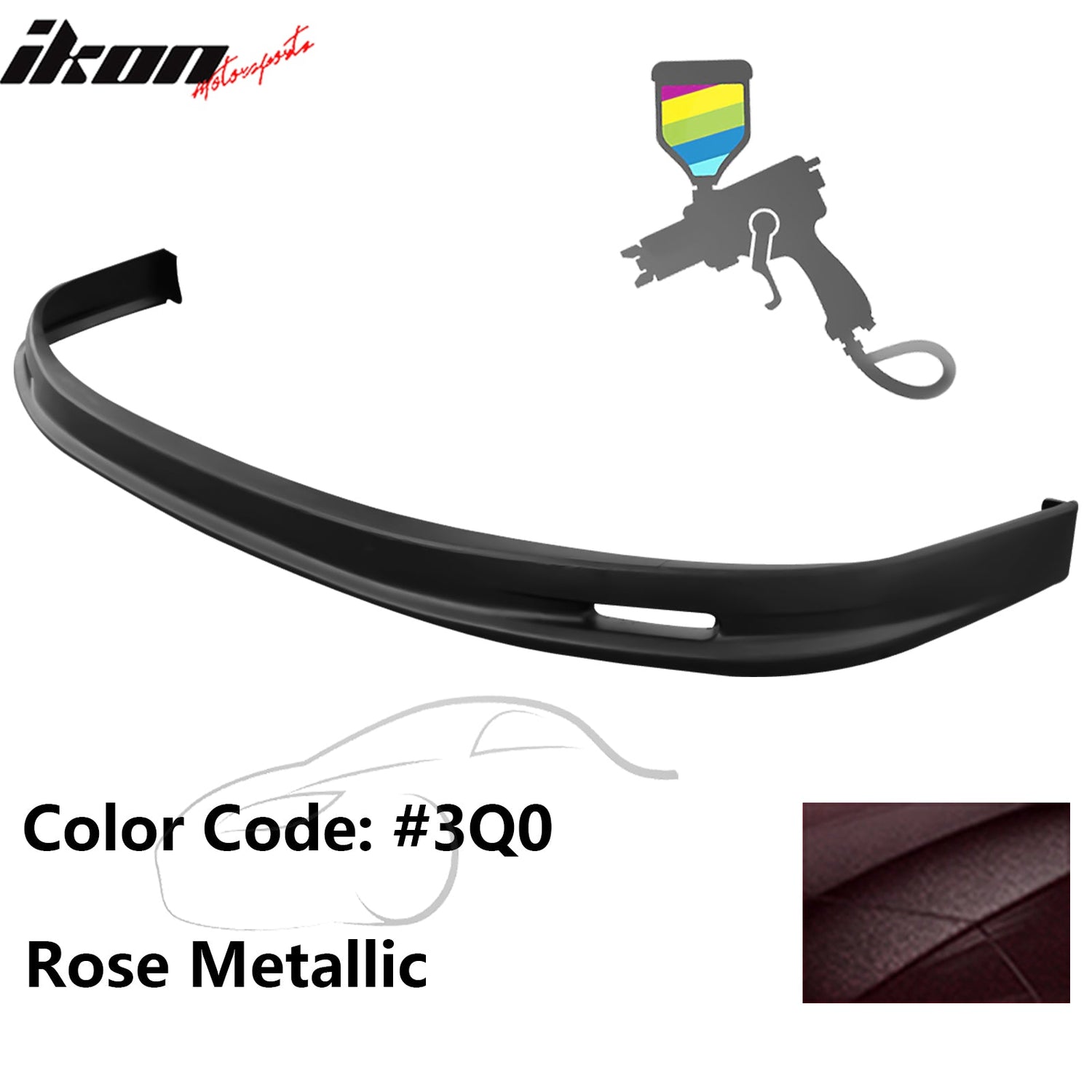 2005-2006 Toyota Corolla Sedan Mugen Style Front Bumper Lip Painted PP