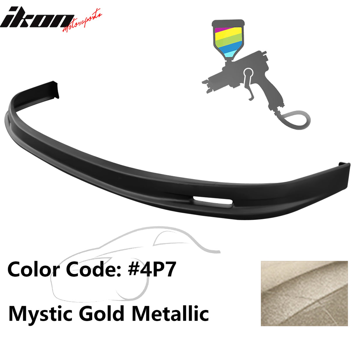 2005-2006 Toyota Corolla Sedan Mugen Style Front Bumper Lip Painted PP