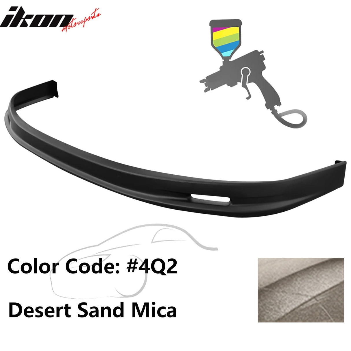 2005-2006 Toyota Corolla Sedan Mugen Style Front Bumper Lip Painted PP