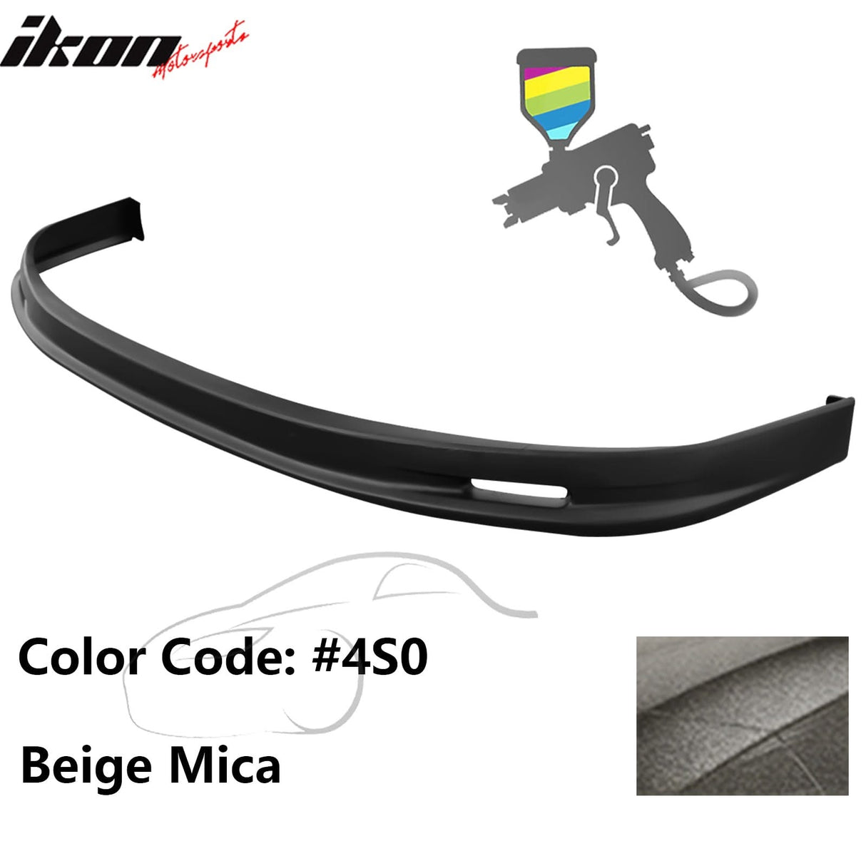 2005-2006 Toyota Corolla Sedan Mugen Style Front Bumper Lip Painted PP