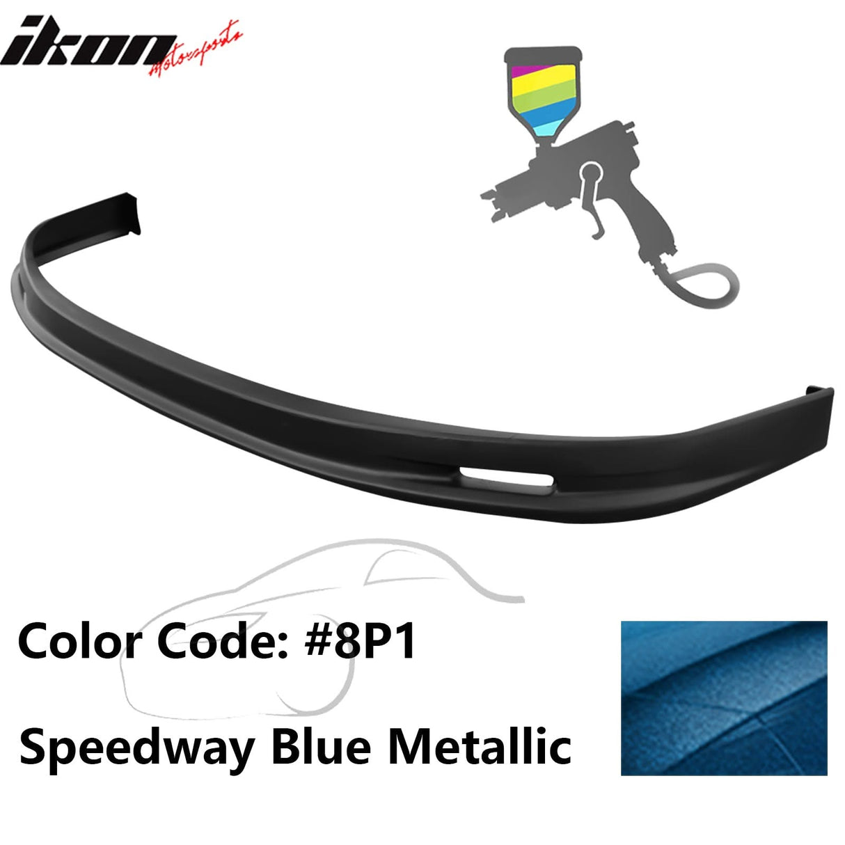 2005-2006 Toyota Corolla Sedan Mugen Style Front Bumper Lip Painted PP