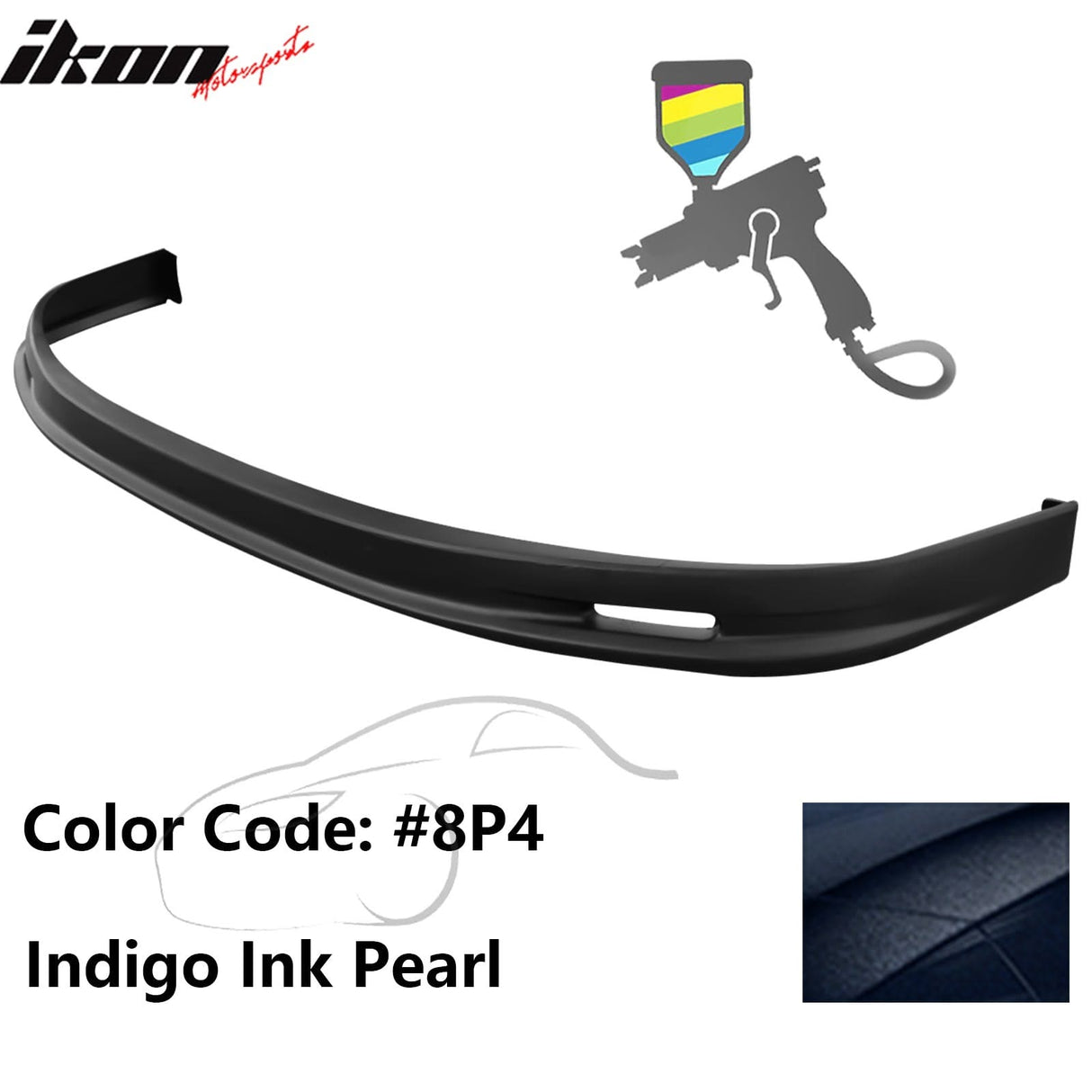 2005-2006 Toyota Corolla Sedan Mugen Style Front Bumper Lip Painted PP