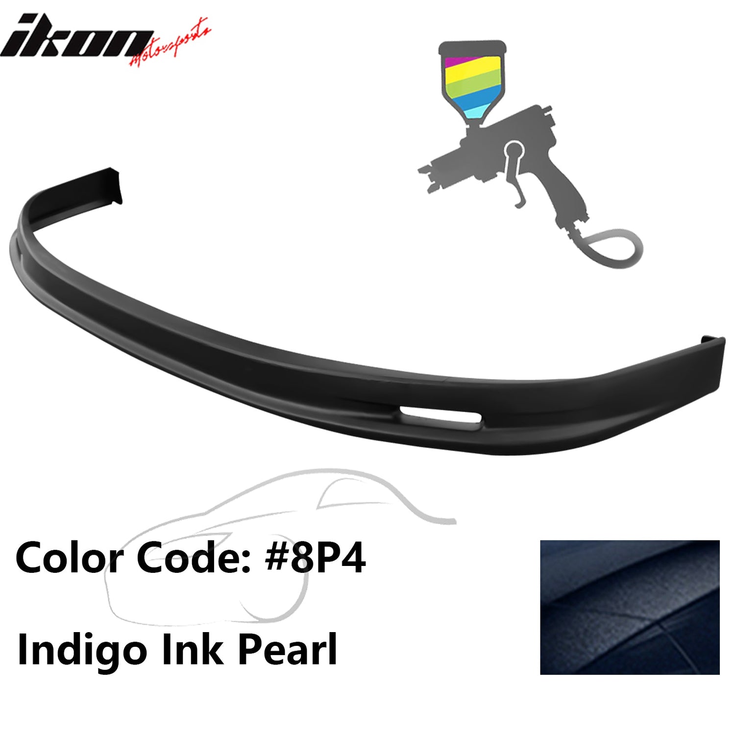 2005-2006 Toyota Corolla Sedan Mugen Style Front Bumper Lip Painted PP