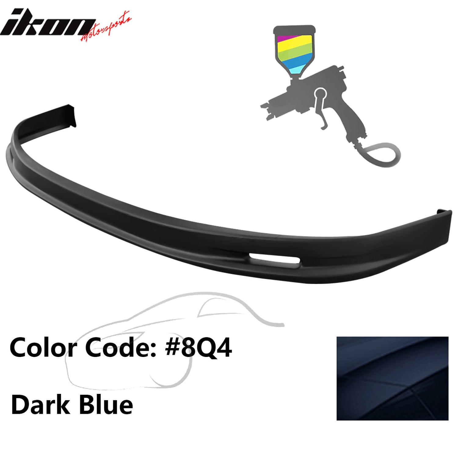 2005-2006 Toyota Corolla Sedan Mugen Style Front Bumper Lip Painted PP