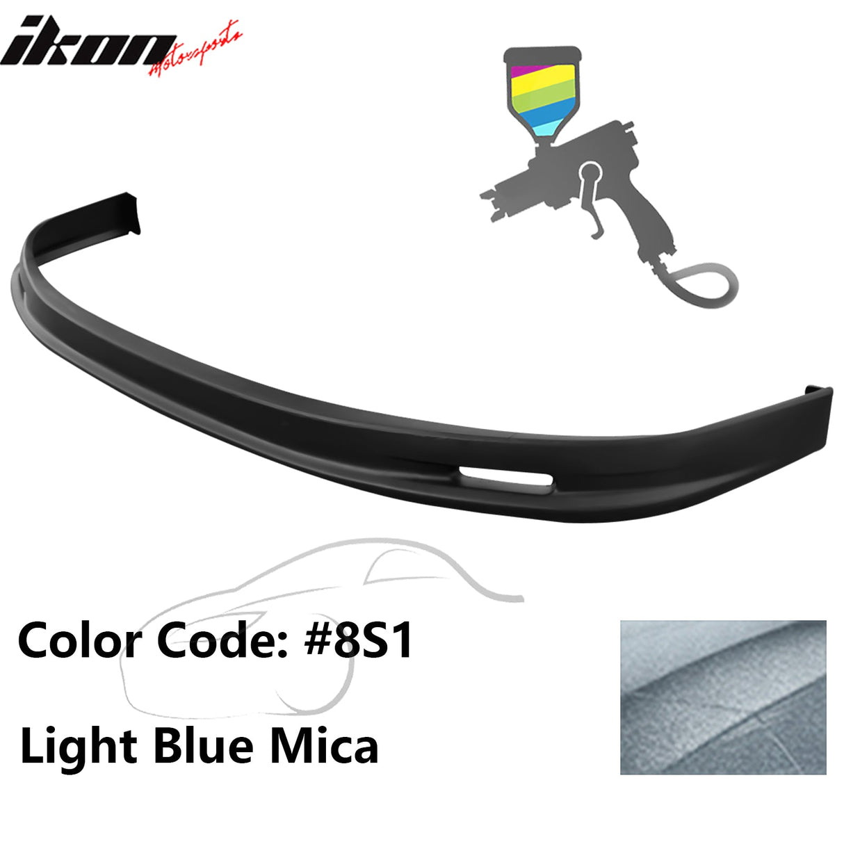 2005-2006 Toyota Corolla Sedan Mugen Style Front Bumper Lip Painted PP