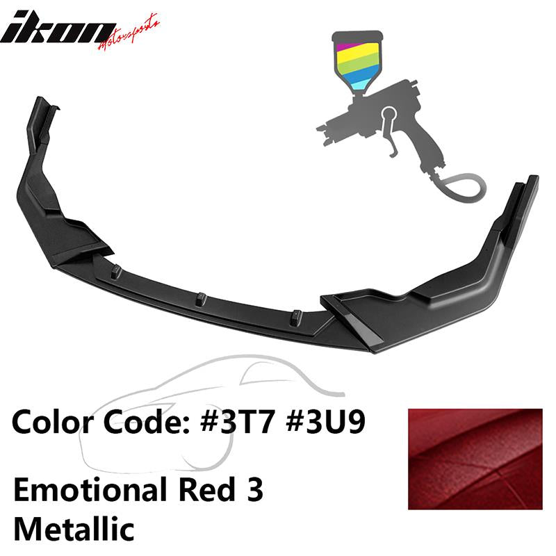 2020-2022 Toyota Corolla SE XSE C Style Front Bumper Lip PP 3PC