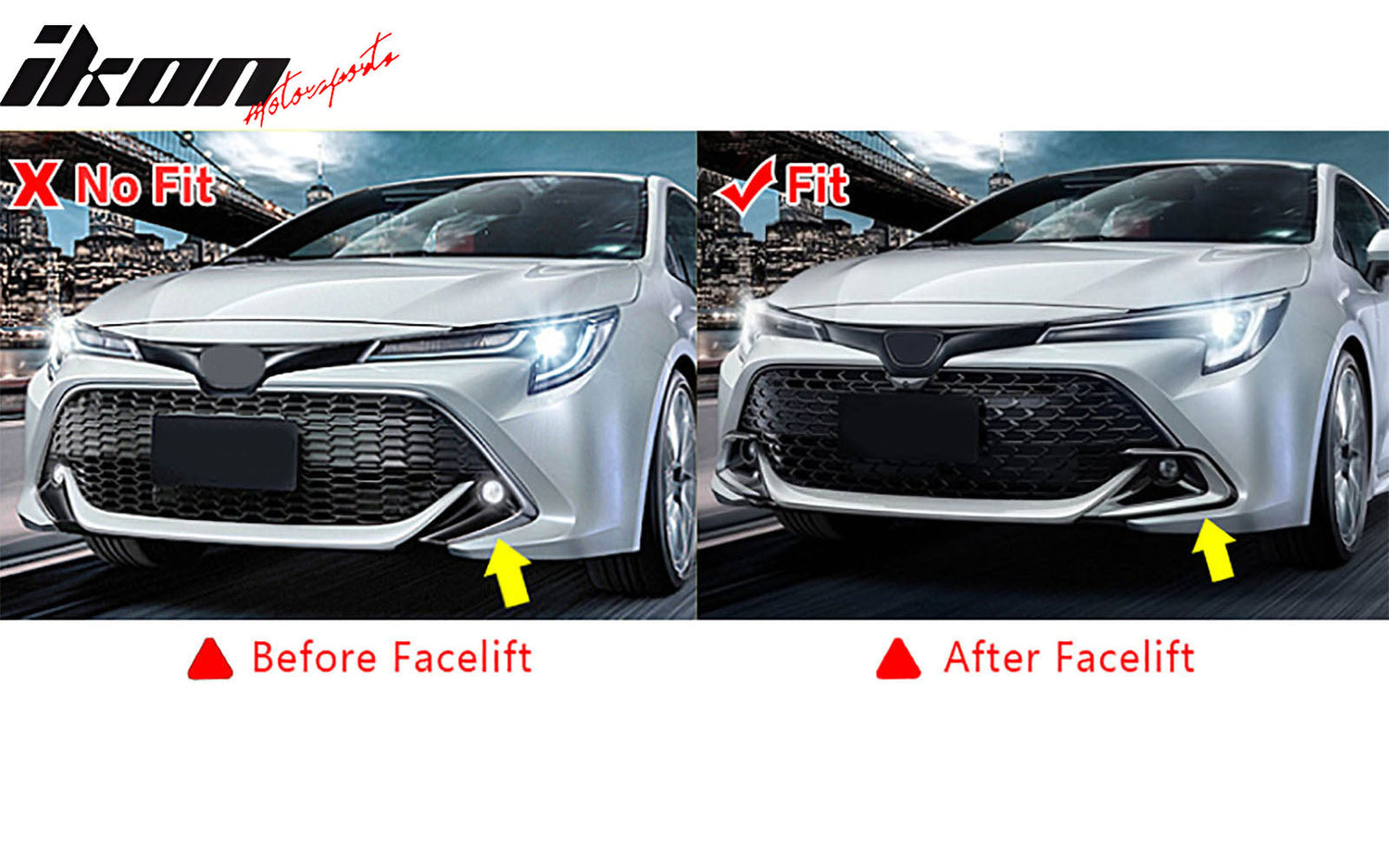 2022-2025 Toyota Corolla Auris 3rd 5-Door Matte Black Front Bumper Lip