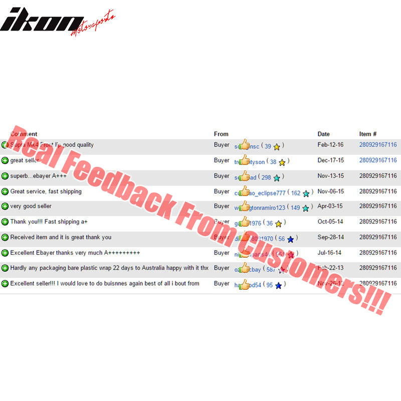 1993-1998 Toyota Supra JDM Style Unpainted Front Bumper Lip Spoiler PU