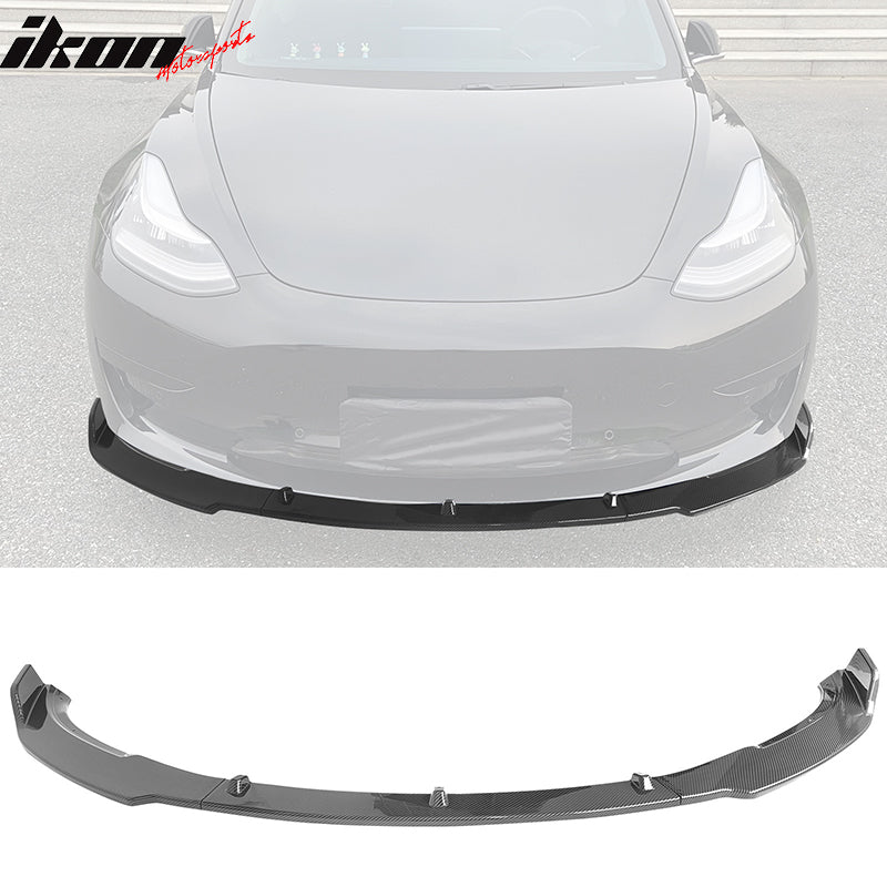 2017-2023 Tesla Model 3 4DR IKON Front Bumper Lip PP