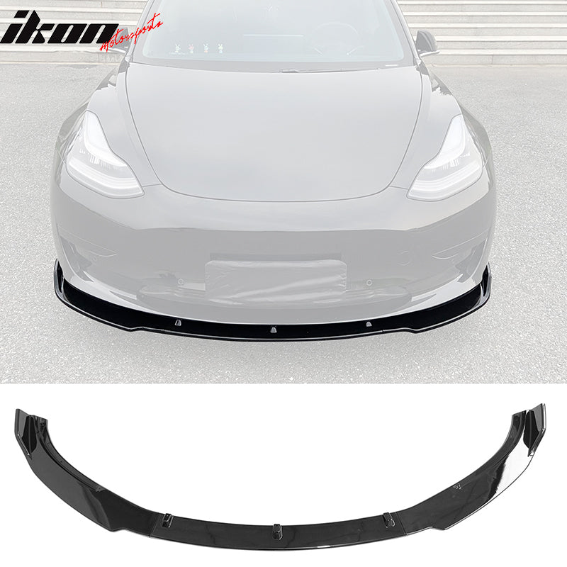 2017-2023 Tesla Model 3 4DR IKON Front Bumper Lip PP