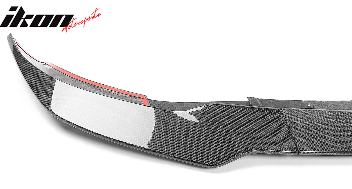 2017-2023 Tesla Model 3 Track Pack Gloss Black Front Lip Carbon Fiber