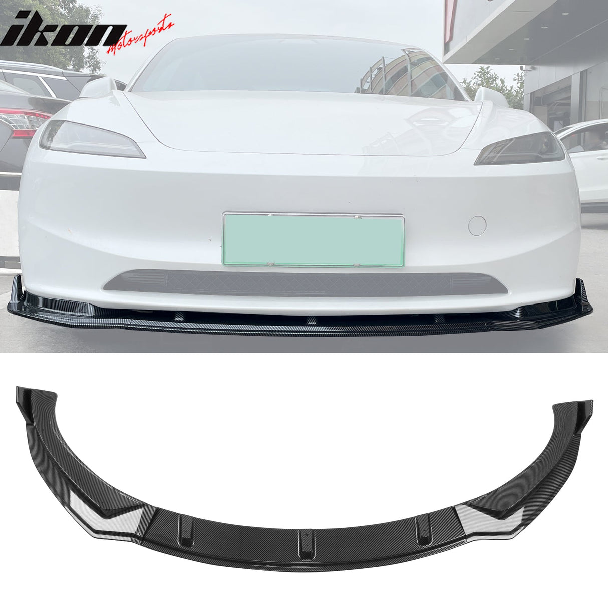 2024-2025 Tesla Model 3 IKON Style 3PC Front Bumper Lip PP