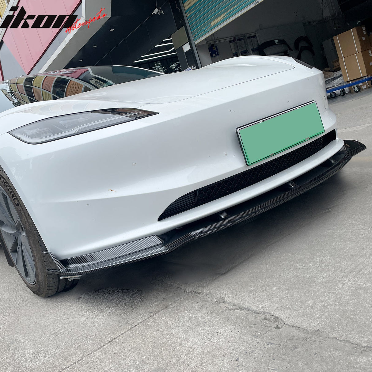 2024-2025 Tesla Model 3 IKON Style 3PC Front Bumper Lip PP