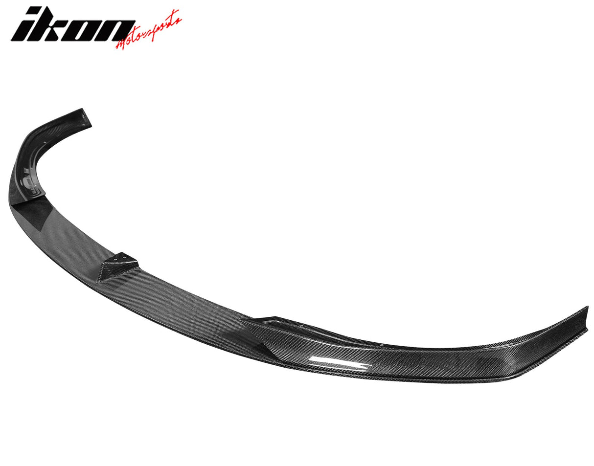 2021-2025 Tesla Model S Gloss Black V Front Bumper Lip Carbon Fiber